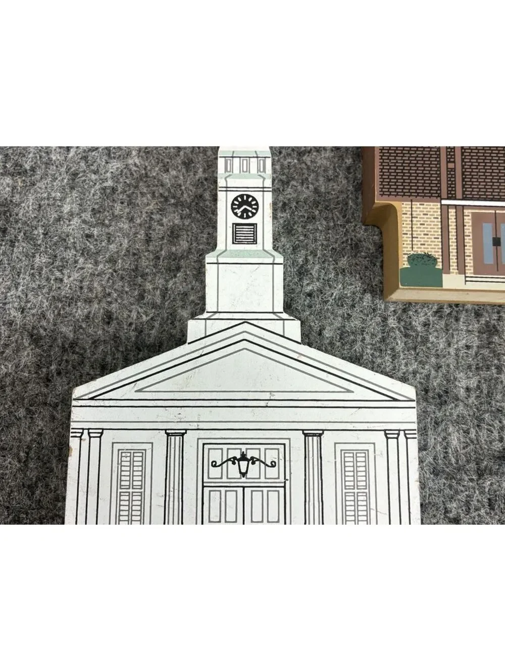 Vintage Cats Meow Church Wooden Figure Lot 5 Pieces